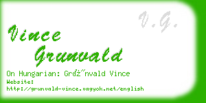 vince grunvald business card